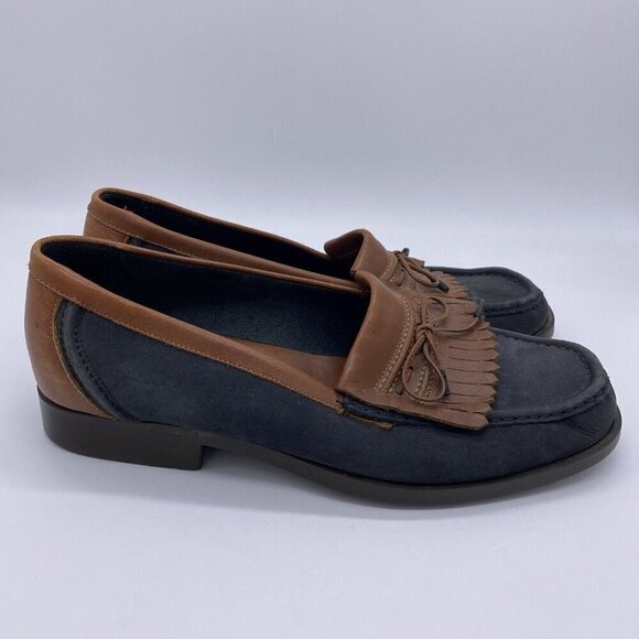 Bally Kiltie Loafer Mens 10 Italy Spectator Two Tone Leather Moc Toe Dress Shoes - Picture 5 of 14